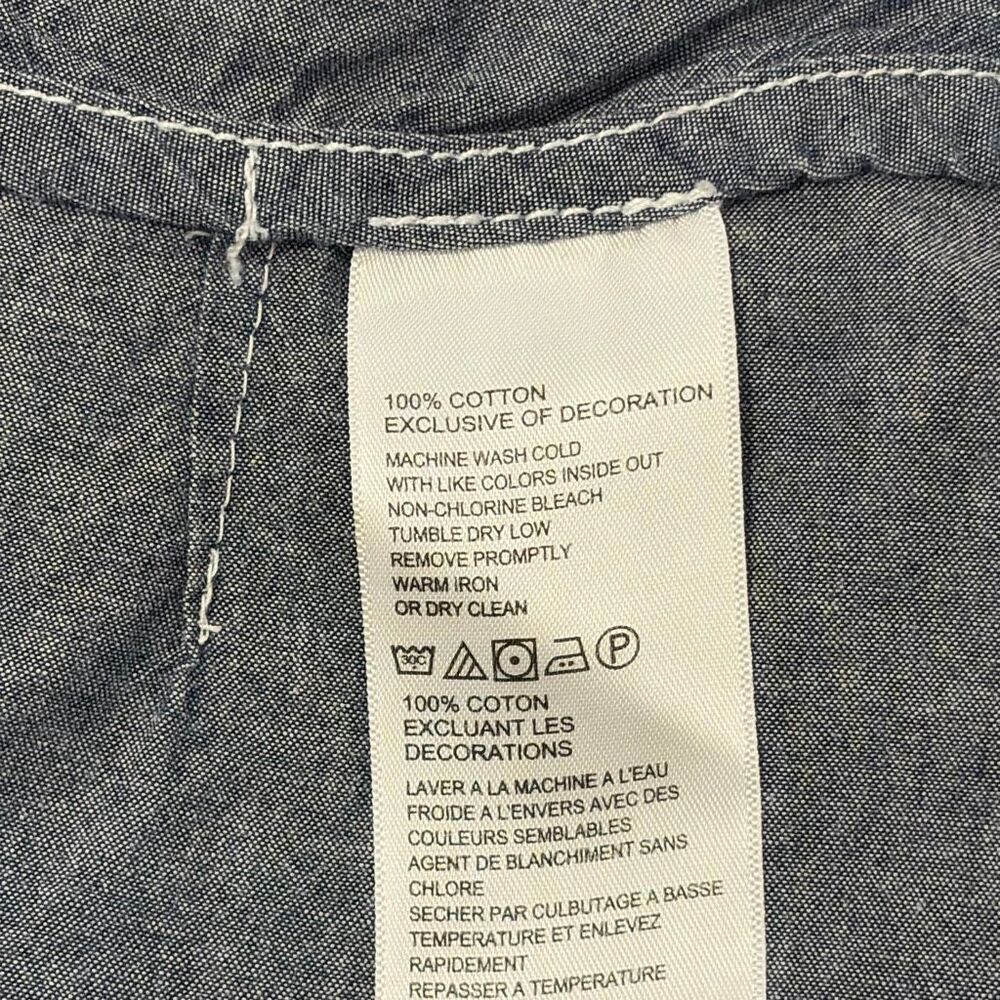 Tommy Bahama Denim Blue Frayed Hem Skirt Size 4 Cotton Skirt - Picture 6 of 6